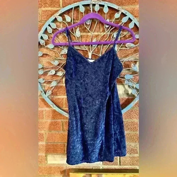 Vintage VICTORIAS SECRET soft navy blue teddy sz small - Picture 2 of 8